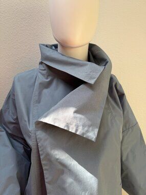 NWT MarlaWynne WynneLayers Versatile Trench Jacket Dusty Blue - L